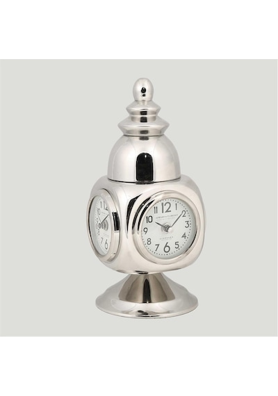 Vitale Sılver Metal Küp Saat 12 12 26 Cm