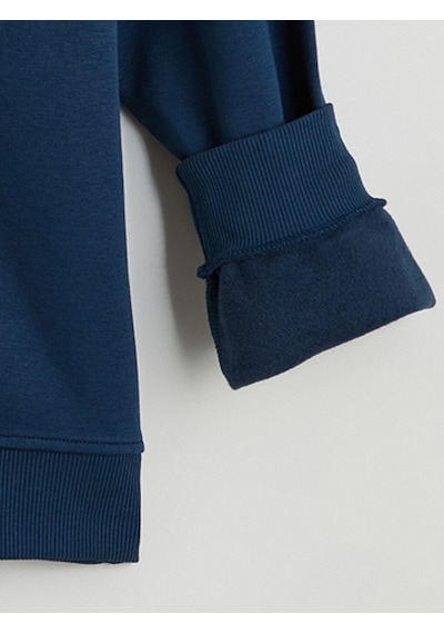 Lcw Vision İndigo Bisiklet Yaka Erkek Kalın Sweatshirt