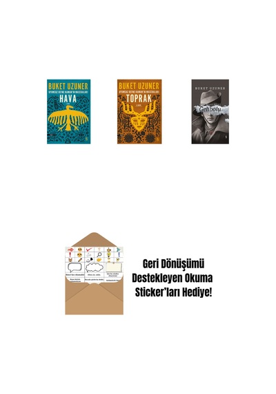 Uyumsuz Defne Kaman'ın Maceraları - Hava + Uyumsuz Defne Kaman'ın Maceraları - Toprak + Gelibolu Ciltli + Okuma Sticker'ları