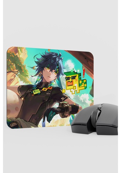 Kinich Genshin Impact Anime Gacha V2 - 22x18 Gaming Mouse Pad Fare Altlığı