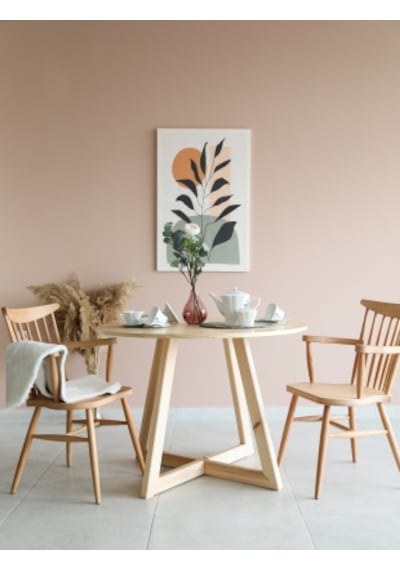 85 CM YUVARLAK  Yemek Masası, Modern Çam Kaplama Yemek Masası, To