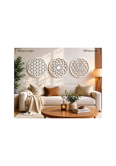 Ahşap Yaşam Çiçeği Sri Yantra Torus