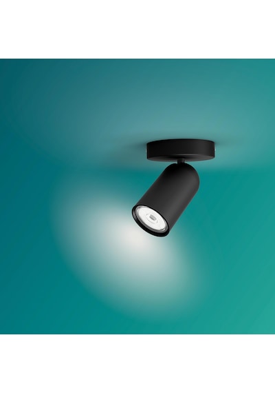 Philips myLiving Pongee Tavan/Duvar Siyah Spot Lamba GU10 Duy (Ampul birlikte verilmez)