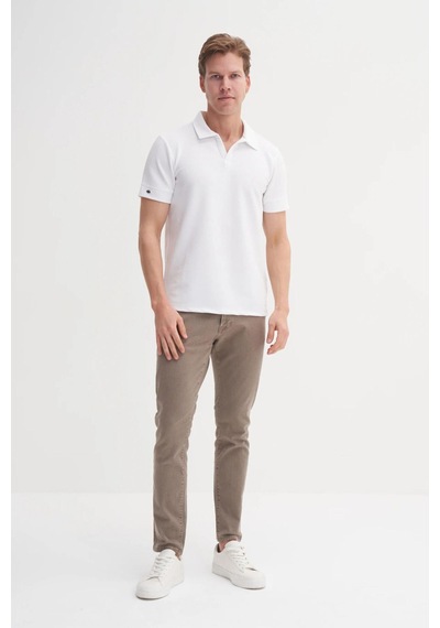 Cazador 4201 Erkek Polo T-shirt Beyaz