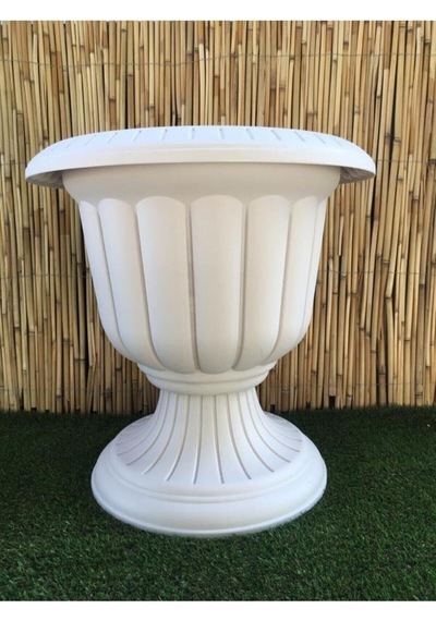 Tr Nergis Saksı 47,6x47,4 Cm 25,3 Lt Krem Saksı Ayaklı Saksı Plastik Saksı Çiçek Saksısı Bahçe Saksısı Diğer