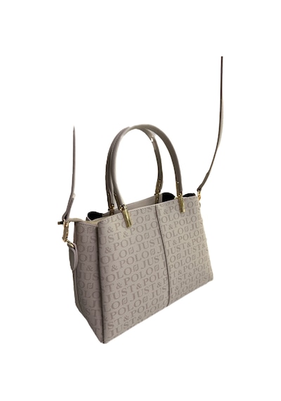 Just Polo Kadın Monogram Baskılı Orijinal El Ve Omuz Çantası Ayarlanabilir Askısıyla 2120mh Taş Kombin