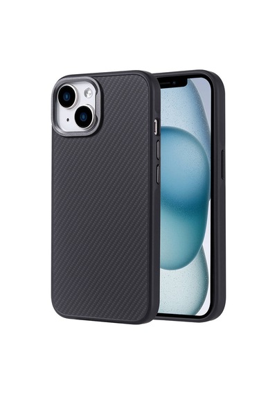 Nihcase Apple Uyumlu iPhone 15 Kılıf Troy Karbon Fiber Tasarım Kapak