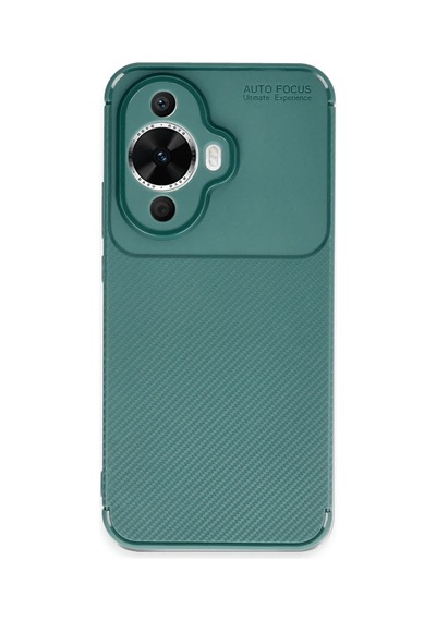 Huawei Nova 12s Kılıf Auto Focus Karbon Kapak - Koyu Yeşil 0.2M-Çok Renkli