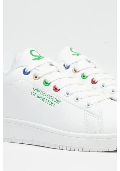 Benetton Minimalist Günlük Kadın Sneaker - Rahat Ve Şık Beyaz