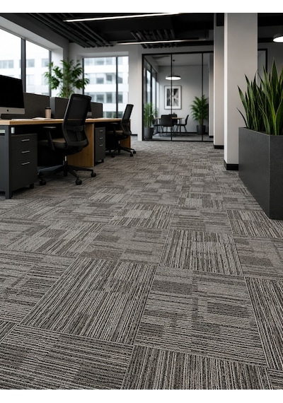 Karo Halı Loft 07 1 Karo: 50 X 50 Cm 1 Paket: 5 M² Gri
