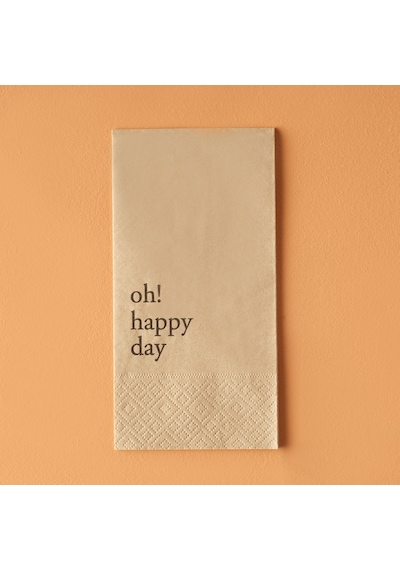 Bella Maison Oh Happy Day 100'lü Peçete Kahverengi 33 x 33 CM Kahverengi