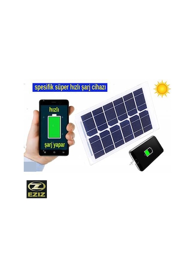 güneş enerjili süper hızlı şarj cihazı hızlı şarj özelliğine sahi