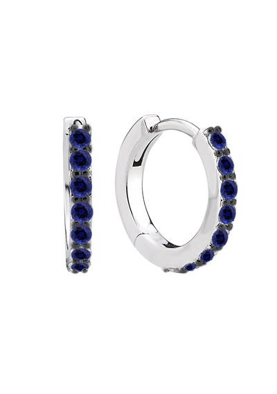 Sirius Pırlanta Safir Taşlı Helios Halka Küpe 0847e0016