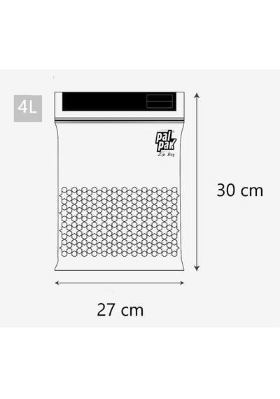 Zip Bag Kilitli Ve Çok Amaçlı Buzdolabı Poşeti 20 Adet 27x30 Cm