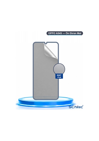Schitec Oppo A54s Uyumlu Ön Yüzey Mat Hidrojel Ekran Koruyucu 54423742