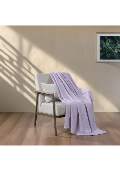 Maxstyle Tek Kişilik %100 Pamuk Pike Lila 160x220 Cm Renkli