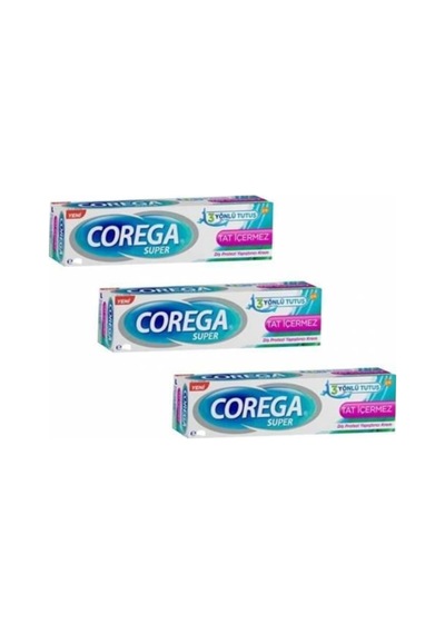 Super Protez Yapıştırıcı Tatsız Krem 40 Gr X 3 Kutu