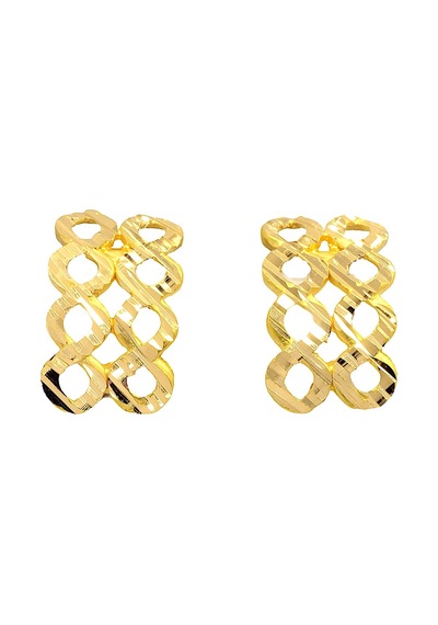 Cigold 22 Ayar Altın Taşsız Fantezi Küpe K2Küp0359025701