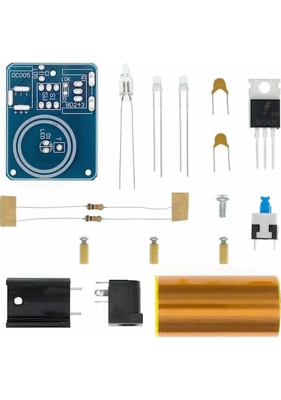 Demonte Mini Tesla Bobin Kit Modül Kablosuz Enerji İletimi Bd243 Dc 9 / 12v Temassız Elektrik Transf