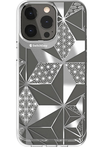 Apple Uyumlu iPhone 13 Pro Kılıf Çift Imd Baskılı Lisanslı Switcheasy Artist Asanoha Kapak Renksiz