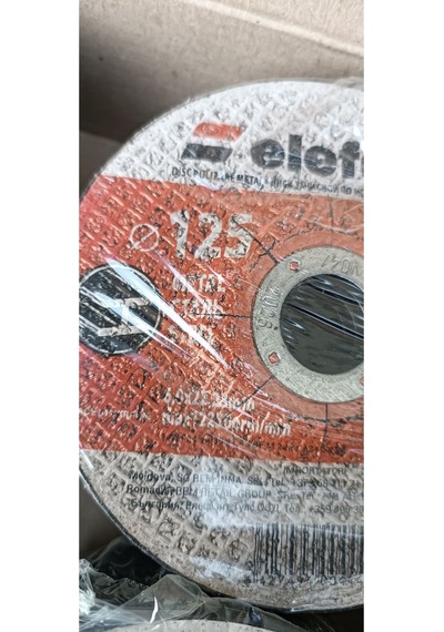 Metal İçin Düz Kesme Disk Taşı İnox 125 6.0 22.23 T29 Kutuda 10 Adet