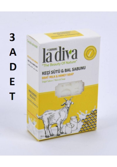 La Diva Doğal Keçi Sütlü ve Ballı Sabun 3 x 100 G