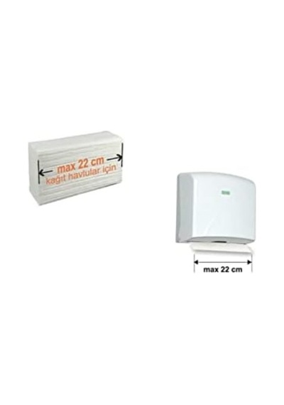 Vialli Z Katlı Kağıt Havlu Dispenseri Max 22 Cm 200 Ad Beyaz K2 4 Renk