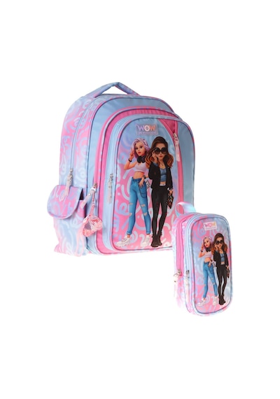Wow Generation Wonderful Kız Çocuk Pembe - Turkuaz İlkokul Okul Çantası Ve Kalemlik Seti - Setwg-w6069c Çok Renkli