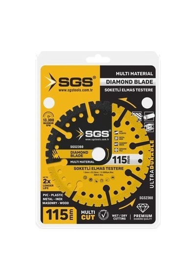 Sgs Çok Amaçlı Multi Material Elmas Kesme Diski 115mm. Sgs2360