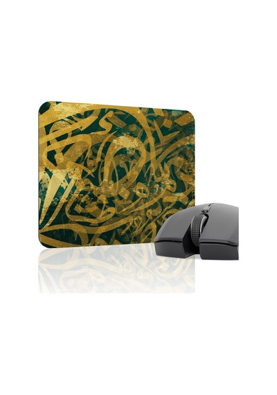 Kaligrafi Kaymaz Dikişli Kauçuk Oyuncu Mousepad V3 - 22x18 Gaming Mouse Pad Fare Altlığı