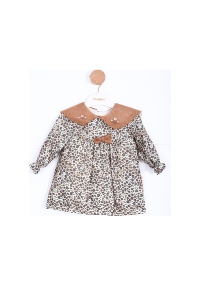 Xo Kids Kiz Çocuk Elbise 3-12 Ay 3144 Kahverengi