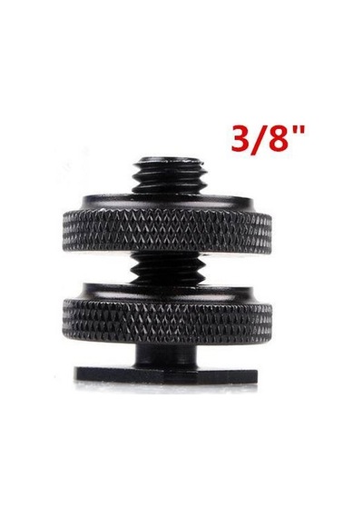Fotga V12 3/8" Erkek Vida To Hot Shoe Çevirici Siyah