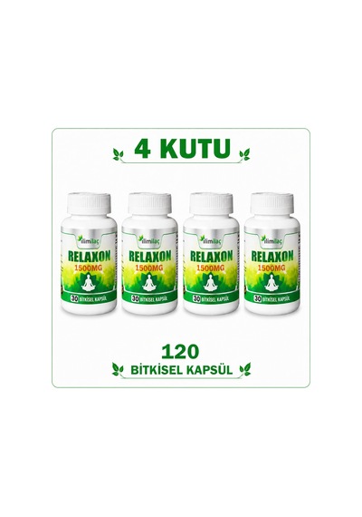 Relaxon 1500 Mg 4 Kutu 120 Bitkisel Kapsül Relaxon Takviye Edici Gıda