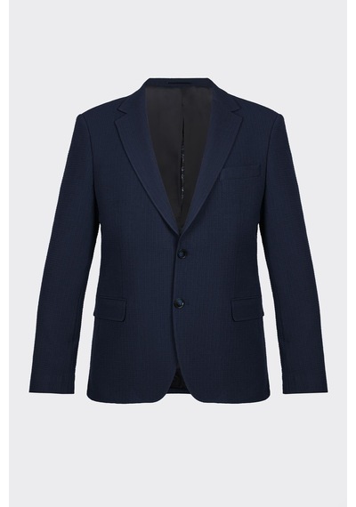 Lacivert Kapak Cepli Smart Casual Ceket Laci