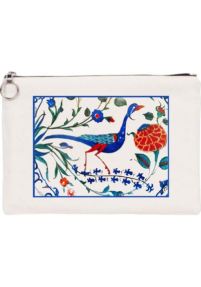 Türk El Sanatları Tablet/portföy Çanta - Astarlı 30x21 Cm Beyaz - No.012 Beyaz - Siyah