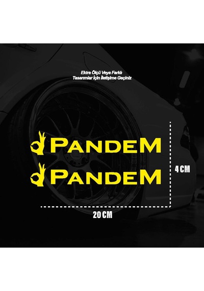 Pandem Motosiklet Araba Laptop Sticker Yapışkanlı Folyo Sarı