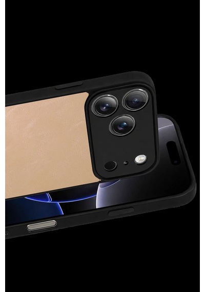 Apple iPhone Uyumlu 17 Pro Aras Deri Kapak - Pudra Diğer