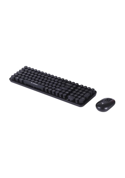 Torima Tmk-07 Siyah Retro Daktilo Görünümlü Kablosuz Q Klavye Mouse Seti