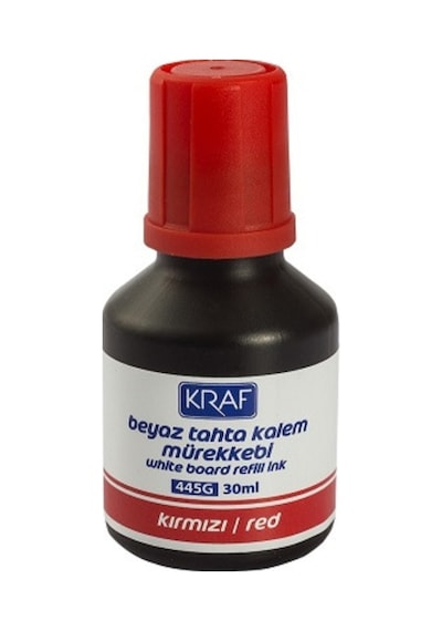 Kraf Beyaz Tahta Kalem Mürekkebi 3'Lü Set Siyah/Kırmızı/Mavi 30Ml