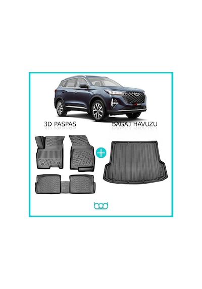 Bod Chery Tiggo 7 Pro/max 3d Havuzlu Paspas Ve Bagaj Havuzu Seti