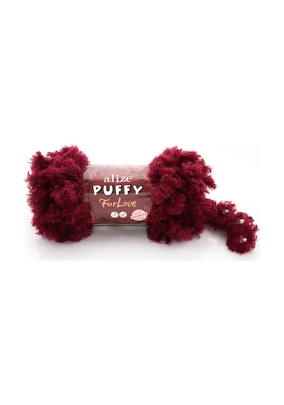 Puffy Furlove El Örgü İpi 107 Bordo