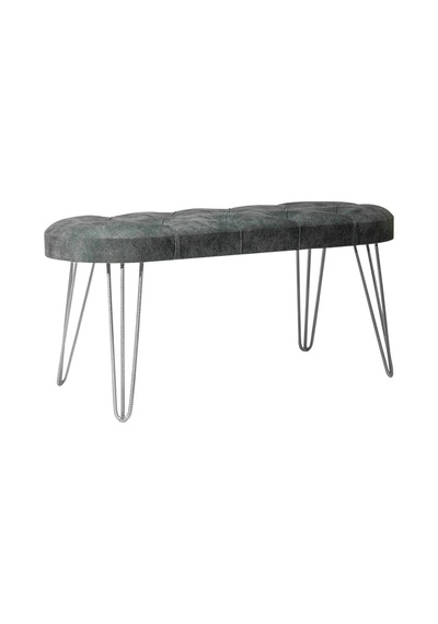 Louca Bench, Gri Silver Gri - Gümüş