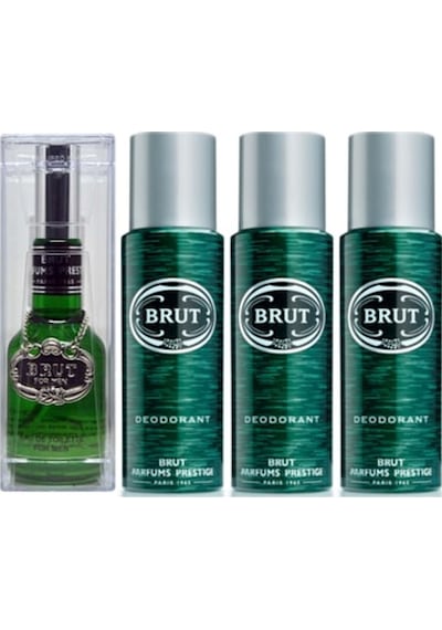 Brut Original Madalyon Erkek Parfüm EDT 100 ML + Sprey Deodorant 200 ML x 3