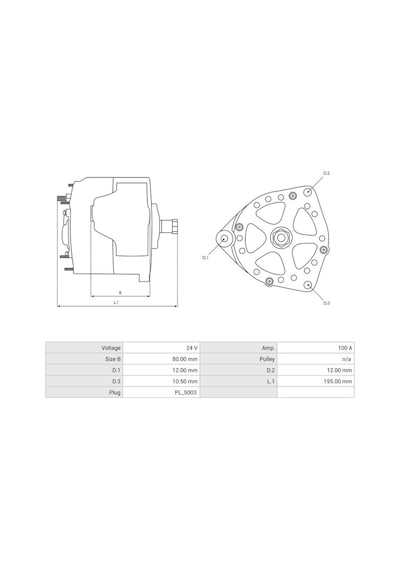 24v Alternatör Dinamo 100 A 5 Fiş Soketli W-l-15-s-dfm Mercedes Axor/varıo/actros 2003
