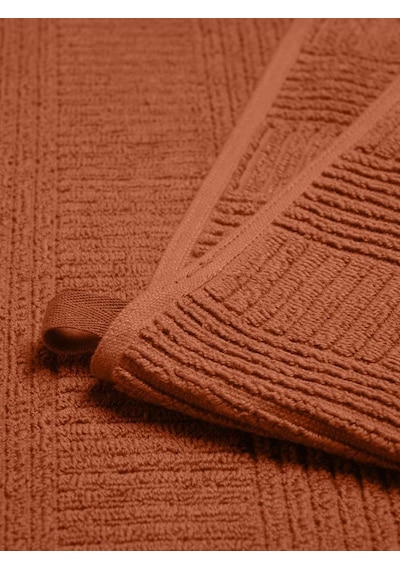 Pamuk Tekli Havlu Jakarlı Karna Home Ruma - 70 X 140 Kiremit