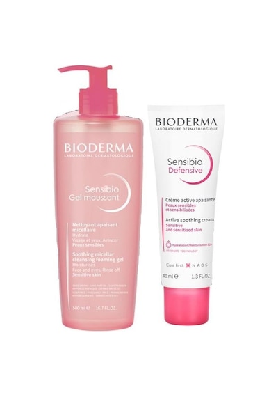 Bioderma Sensibio Gel Moussant Foaming Gel 500 ML + Sensibio Defensive Cream 40 ML