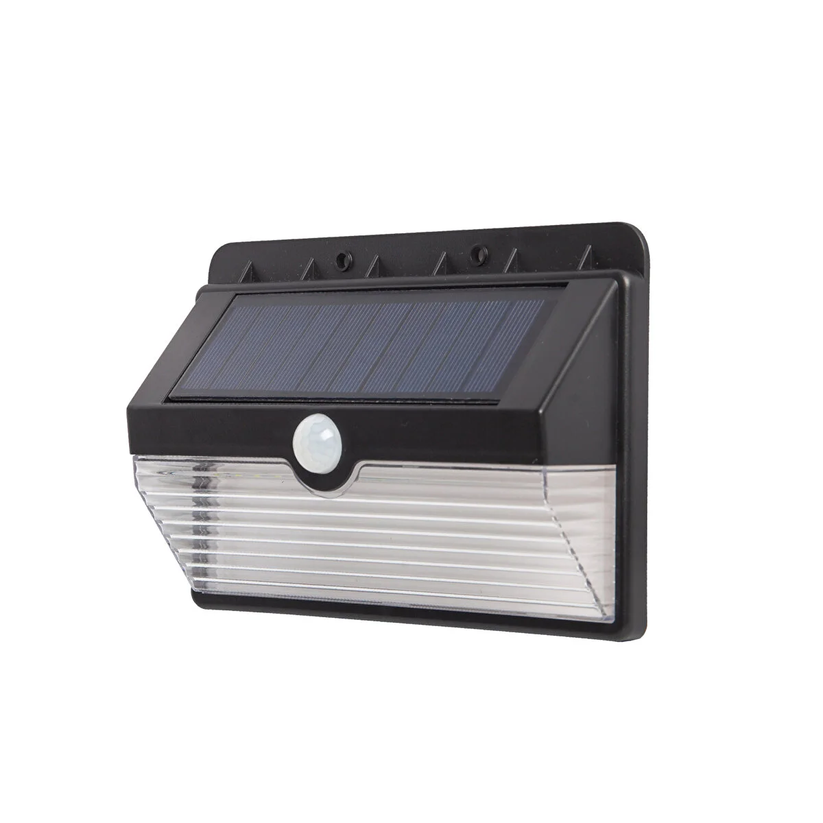 Hareket Sensörlü Solar Led Duvar Apliği Dış Mekan Bahçe Lambası Siyah