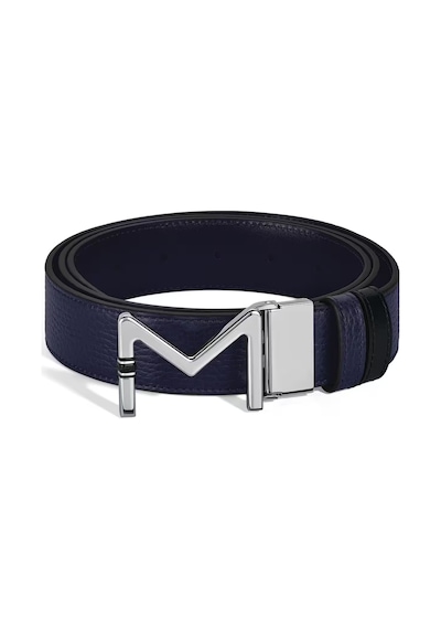 Montblanc Meisterstück Tokalı Mavi - Siyah 35 Mm Çift Taraflı Der