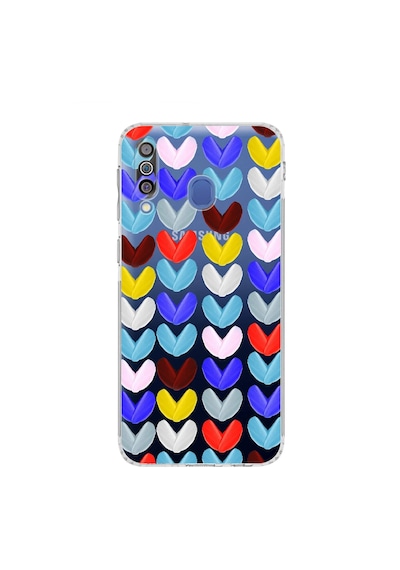Samsung Galaxy M30 İle Uyumlu Water Color 1 Kamera Korumalı Şeffaf Kılıf Şeffaf