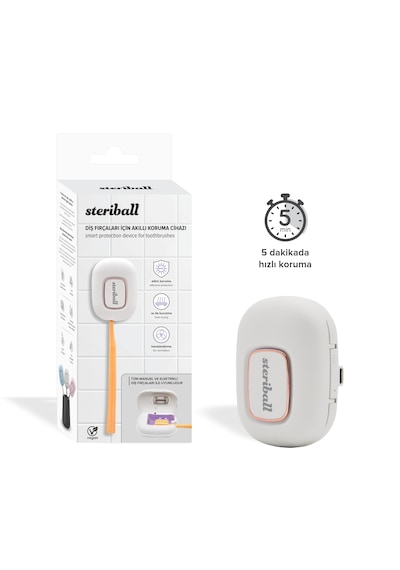 Steriball Diş Fırçaları İçin Akıllı Koruma Cihazı - Beyaz